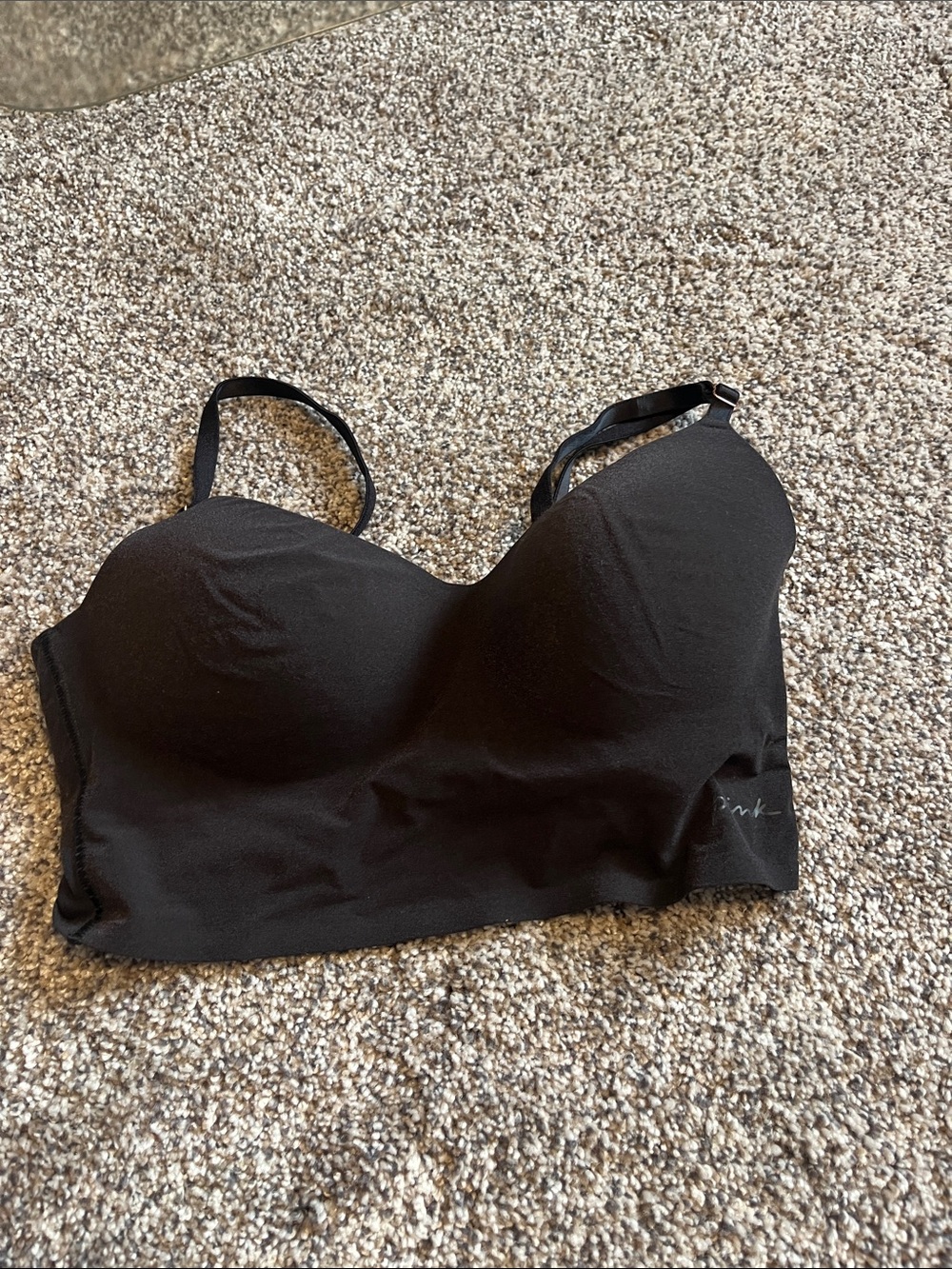 PINK Victoria's Secret Black Seamless Padded Bralette